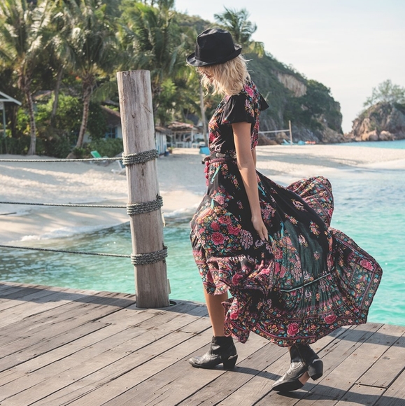 New spell designs hotel paradiso gown jet black XS - Picture 9 of 16